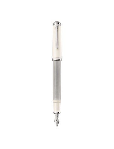 Pelikan Pluma Estilográfica Souverän 405 Plata-Blanco » Venta Online » Lazzaroni Plumas