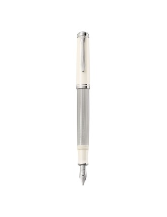 Pelikan Füllfederhalter Souverän 405 Silber-Weiß » Online Verkauf » Lazzaroni Stifte