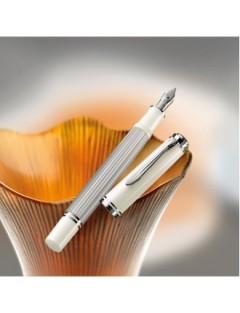 Pelikan Füllfederhalter Souverän 405 Silber-Weiß » Online Verkauf » Lazzaroni Stifte