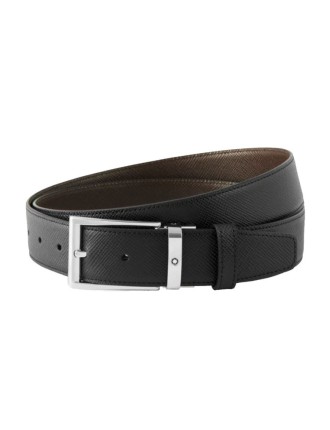 Montblanc - Ceinture réversible en cuir noir/marron 35 mm » Vente en ligne » Lazzaroni Penne