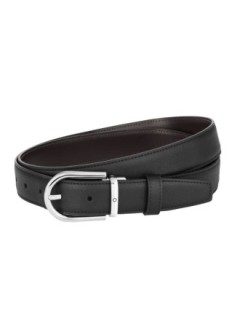 Montblanc Cinturón Reversible negro/marrón 30 mm con hebilla de Herradura » Venta Online » Lazzaroni Penne