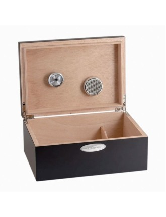 S.T. Dupont Humidor para Cigarros de Madera y Acabado Lacado Negro Mate » Venta Online » Lazzaroni Penne