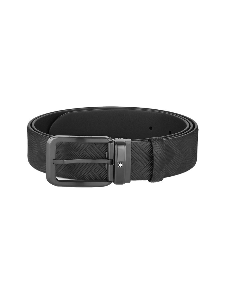 Montblanc Cinturón reversible de piel negra 35 mm - Venta Online - Lazzaroni Penne