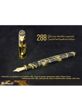 Aurora Pluma Estilográfica 88 Ebonita Amarilla Edición Limitada - Venta en Línea - Lazzaroni Plumas