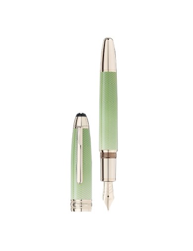 Montblanc Füllfederhalter Meisterstück Calligraphy Solitaire Celadon Dégradé mit gebogenem nib - Online Verkauf - Lazzaroni Stif