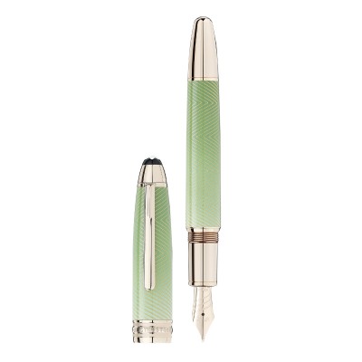 Montblanc Meisterstück Calligraphy Solitaire Celadon Dégradé fountain pen with curved nib - Online Selling - Lazzaroni Penne