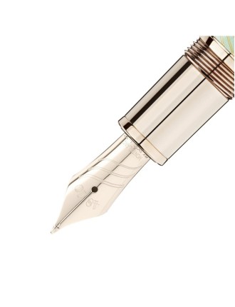 Montblanc Meisterstück Calligraphy Solitaire Celadon Dégradé fountain pen with curved nib - Online Selling - Lazzaroni Penne