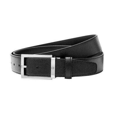 Montblanc - Black 35 mm leather belt